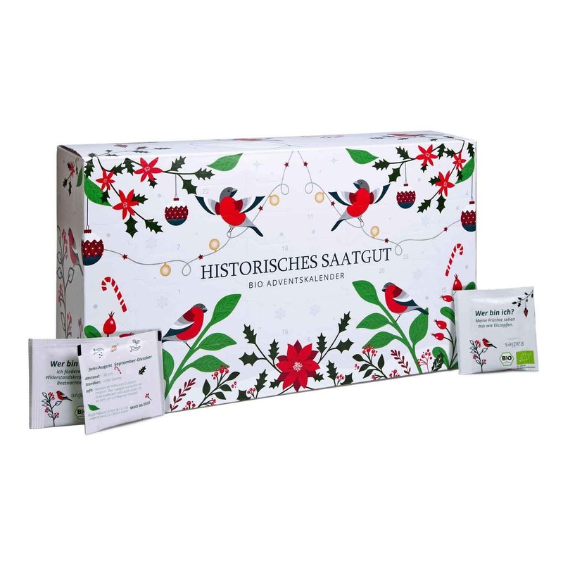 Organic Seeds Advent Calendar "Historical Varieties", 24 x Old Vegetable
