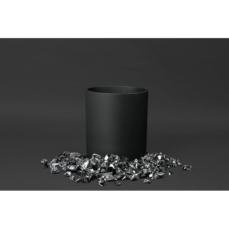 Essentra Home Matte Black Wastebasket Recycling Bin for Office, Trash