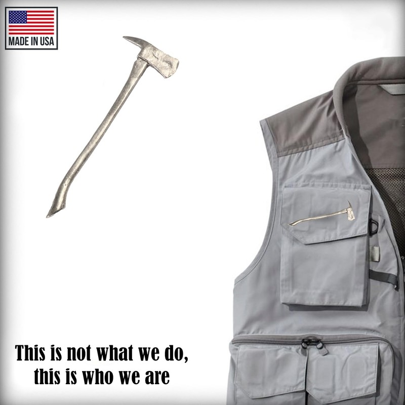 Fireman’s Axe Pin, Pewter, A140, 3 Inches, 100% Handmade in