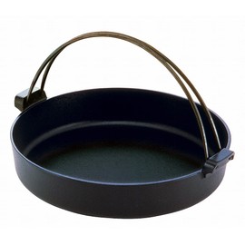 JapanBargain 4755, Japanese Cast Iron Sukiyaki Pan Iron Pot Shabu Shabu Nabe Yosenabe Hotpot Induction Cookware 9.5-inch, Made in Japan
