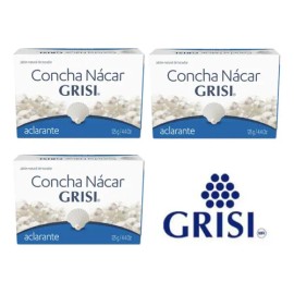 3 Jabón Concha Nácar Grisi 125g, Aclarante.                                                                                                           