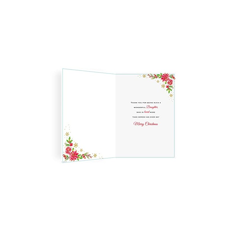Regal Publishing Sentiment Christmas Card Daughter - 9 x 6