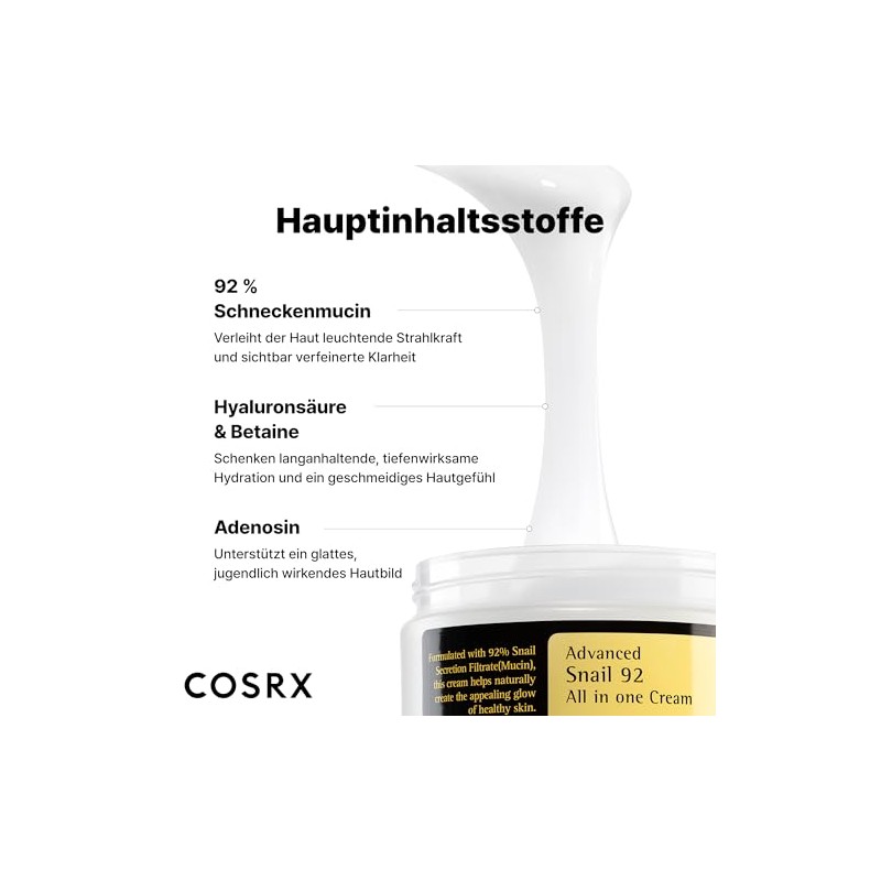 Cosrx Advanced Snail 92 All-in-One Creme 100 g