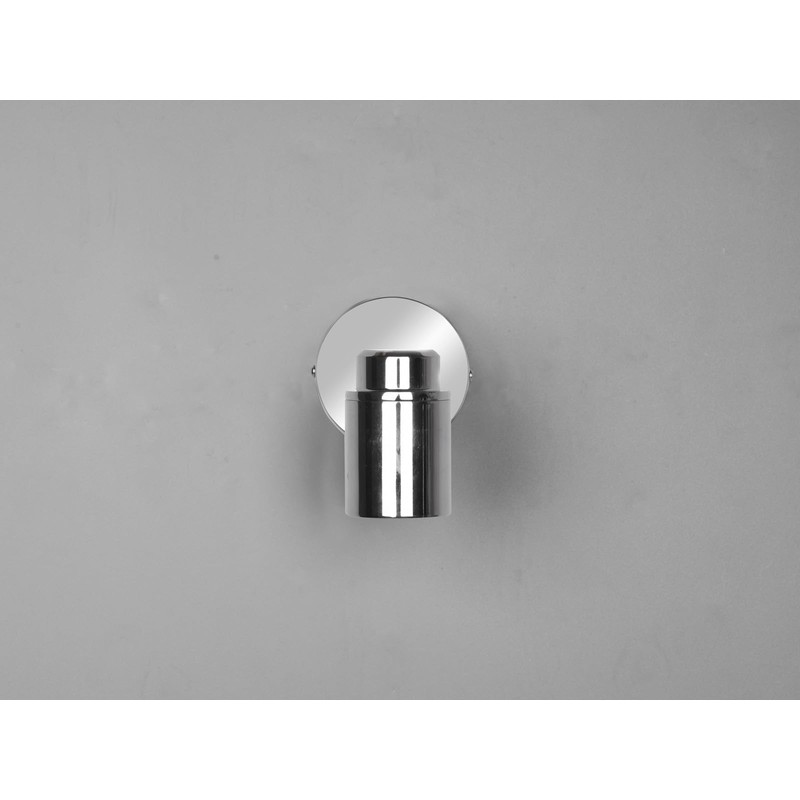 meineWunschleuchte Bathroom Wall Spotlight 1-Bulb Silver Chrome Swivelling IP44