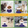 LimxFree Adjustable Ceramic Elevated Cat Bowls, 30° Tilted Raised Cat