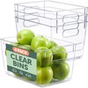 RUBOXA Shatterproof Clear Plastic Storage Bins for kitchen organization and