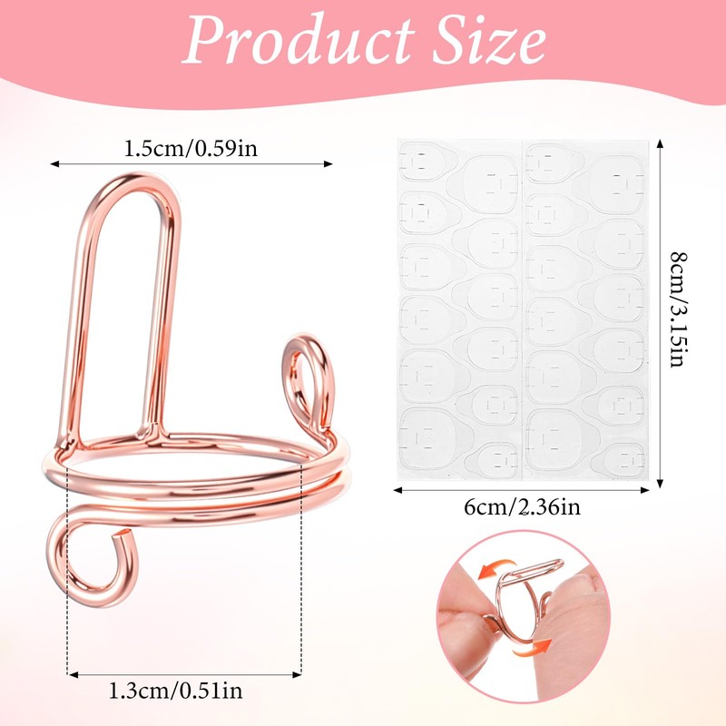 20 Pcs Wudu Nails Rings, Reusable Nail Rings, Non-Tarnish Metal