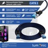 Lumonic CAT8.1 Patchkabel S/FTP 0,5m | RJ45 | Schwarz Blau