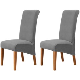 VIENLOVE 2 Pack Velvet Dining Room Chair Slipcovers High Back Parsons Chair Slipcover Dining Chair Protector for Home Decor Living Room Ceremony