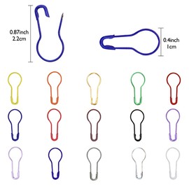 200Pcs Colored Bulb Safety Pins, BetterJonny Bulk Metal Pear Shaped Pins Assorted Color Knitting Stitch Markers for Clothes Sewing Making Craft with Storage Box