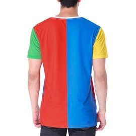 Funny World Men's Clown Costume T-Shirts, X-Large, Multicoloured