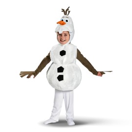 AENEY Olaf Costume for Kids, 3 Pieces Snowman Cosplay Outfit with Hat Onesie, Christmas Costume for Boys and Girls (Large)