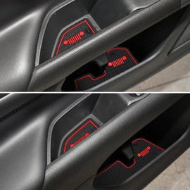 MARCHFA Non-Slip Inner Door Mat Compatible with Compass 2022 2023 2024 Anti-Dust Storage Mat (Red, 14 Pieces)