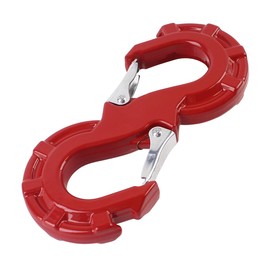 ATENGIDR Quick-Release S-Hook, 3/8" Tow Hook for Off-Road Recovery,Towing Shackle 33000 Lbs,G80 Heavy Duty Strength Integrated Winch Quick Shackle for SUV, ATV, Pickup Trucks, Trailers,QP-006Red