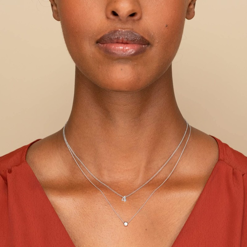 LOXUAKAM Collar con números de oro, chapado en oro de