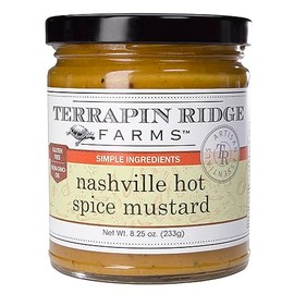 Terrapin Ridge Farms Nashville Hot Mustard – Spicy Mustard with Cayenne & Smoked Paprika, Perfect for Burgers, Brats & Chicken 8.25 Oz Jar