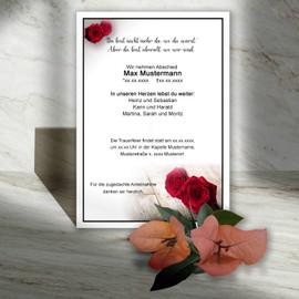 25 x Mourning Paper DIN A4 Motif: Black Mourning Frame with Roses Motif - Writing Paper Mourning 297 x 210 mm - 90 g/m² Condolence Paper - Trauer Papiere by GUSTAV NEUSER