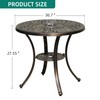 YITAHOME Aluminum Outdoor Bistro Table, 30.7 Inch Round Outdoor Dining