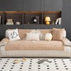 MDSASFD Geometric Jacquard Plush Warm Sofa Couch Cover, Soft Funny