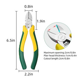 SENDATOOLS 6 inch Wire Cutters Heavy Duty CRV Steel, Diagonal Pliers for Cutting Wires Craft, Comfort Grip Handle, Small Side Cutters for Crafts
