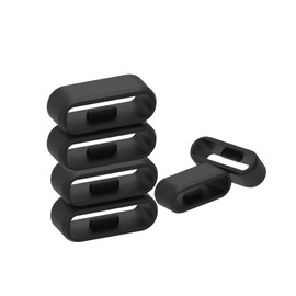 Band Clip Compatible for Garmin Forerunner 45/45S/255S/265S Bands Fastener Rings Strap Loop Rubber Buckle Holder Retainer Keeper for Vivosmart HR/Venu 2S,3S/Vivomove 3S/Vivoactive 4S Smartwatch, Black