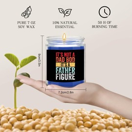CWEGSJ Funny Dad Gifts from Daughter Son Father 7oz Sandalwood Scented Soy Candle for Step Dad Birthday Gifts Father’s Day Gift (Candle-Father Figure)
