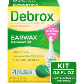 Debrox Ear Wax Removal Kit - Includes Bulb Syringe and 0.5 Fl Oz Removal Drops