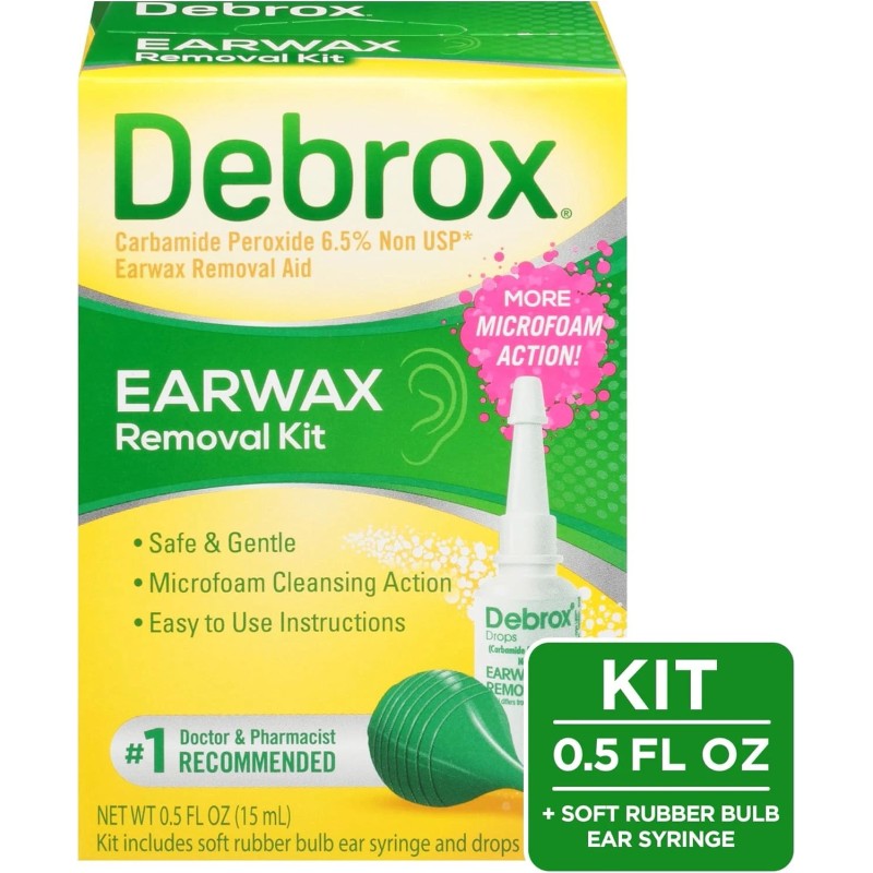 Debrox Ear Wax Removal Kit - Includes Bulb Syringe and