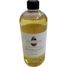 Aromabar Pure Sweet Almond Carrier Massage Oil 500ml Pump Dispenser Prunis Dulcis