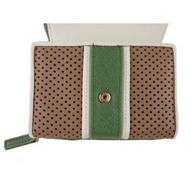 LA LUCIANA Women's Purse Coloured Modern Woman Purse 13 x 9.5 x 5 cm, Green Multicoloured, coin purse