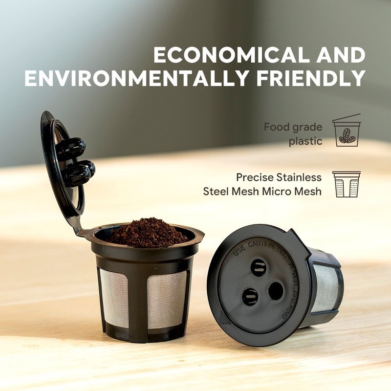 4 Reusable Refillable K Cup Coffee Filter Pods for Ninja