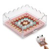 Clear Scalloped Acrylic Tray with Insert, Multi-Functional Acrylic Trays for