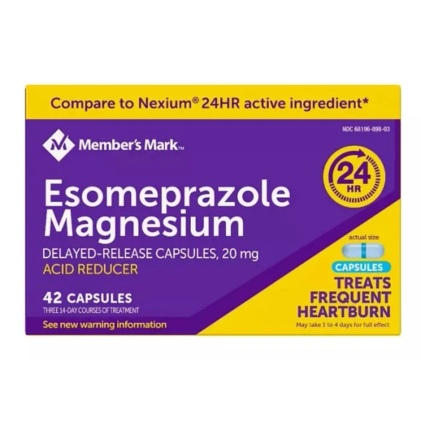 Member's Mark Esomeprazol 20mg Control Acidez + Magnesio 42caps Americano