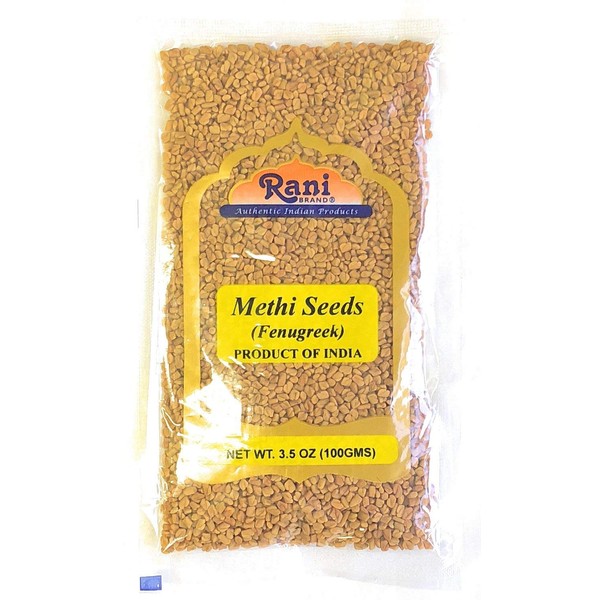 Rani Fenugreek (Methi) Seeds Whole 3.5oz (100g) Trigonella foenum graecum ~ All Natural | Vegan | Gluten Free | Non-GMO | Indian Origin, used in cooking & Ayurvedic spice