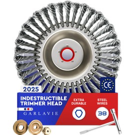 Heavy-Duty Steel Trimmer Head – Universal Fit Wire Brush for Weed & Rust Removal – Compatible with Stihl, Echo, Husqvarna