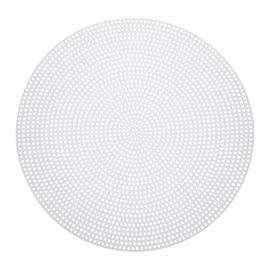 sourcing map 15pcs 20cm Plastic Mesh Canvas Sheet 13 Count Round Needlepoint Blank Canvas for Embroidery Knit Crochet Acrylic Yarn Crafting, White