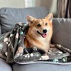3 Puppy Blankets Super Soft Warm Sleep Mat Grey Print