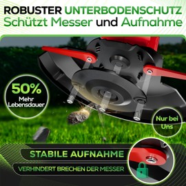 Heckenpracht® Grass trimmer blade fits Einhell grass trimmers made of high-performance plastic including underbody protection, extremely shatterproof and durable, grass trimmer replacement blade