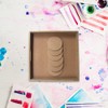 IVEI Do-it-Yourself Square Tray with Solid Color Round MDF Coasters,