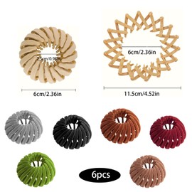 Pack of 6 Women's Hair Clips, Hair Accessories, Hair Accessories, Bird's Nest Hair Clip, Hair Clips, Women's Thin Hair, Hair Accessories Women, Hair Accessory Women