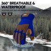 Vgo... Winter Work Gloves Waterproof Touchscreen in Leather, Thermal Safety