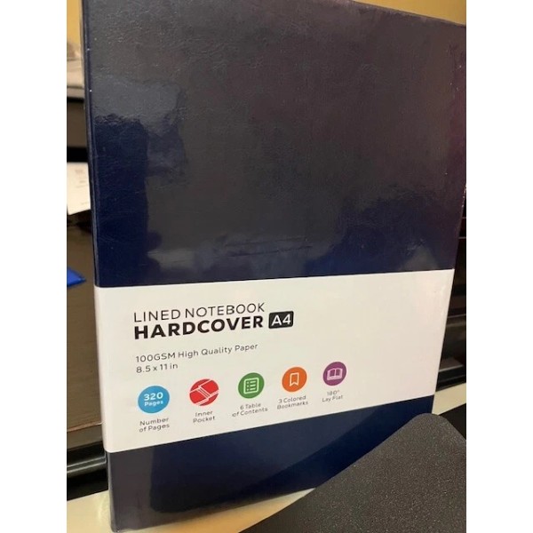 Focus Day 320-Pg Large A4 Hardcover Lined Journal (Multiple Colors),