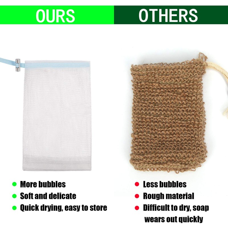 Cobahom Soap Bag 6 Pack 6 x 3.5 Inch Mesh
