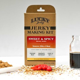Sweet and Spicy Jerky Seasoning Kit by Lucky Beef Jerky - A Blend of Teriyaki and Brown Sugar with Dash of Red Pepper Heat (6)