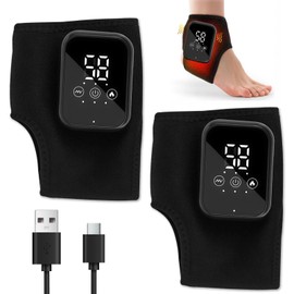 2 Pcs, 3-in-1 Massagegeräte, Kabellose Knöchel Fußmassage, Portable Cordless Ankle Massagers, Aufladbare Knöchelmassage, 3 Vibration Modi, 3 Wärmestufen, für Knöchel, Ferse, Achillessehnenentzündung