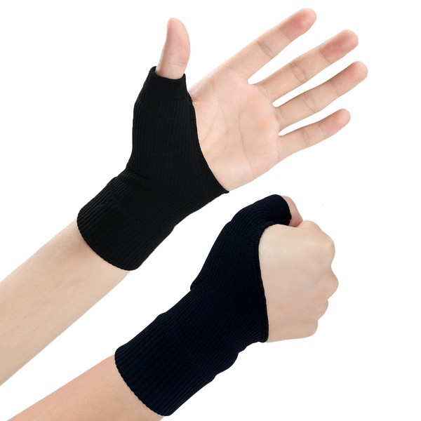 Wrist Thumb Support Compression Gloves (1 Pair), Breathable Wrist Brace Compression Sleeves with Soft Gel Pads for Tendonitis, Arthritis, Carpal Tunnel Splint for Relieve Hand Wrist Thumb Joint Pain