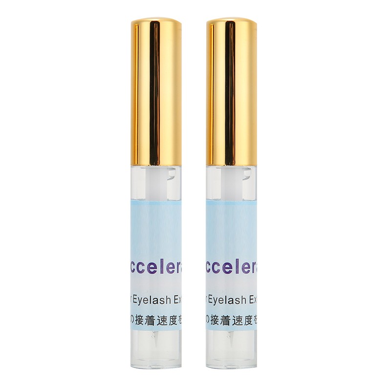 2 Bottles Eyelash Extension Accelerator Waterproof LongLasting Adhesive Quick Dry