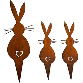 Easter Iron Bunny Adornments Easter Crafts Decorations for Lawn Garden Ornament