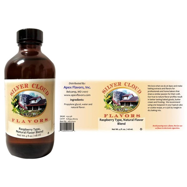 Raspberry Type Extract, Natural Flavor Blend - 4 fl. oz. bottle