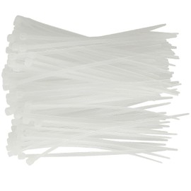 URBEST 100 Pcs Self Locking Wire Cable Zip, Tie Fasten Wrap 4 Inch Nylon Zip Tie (4 INCH, White)